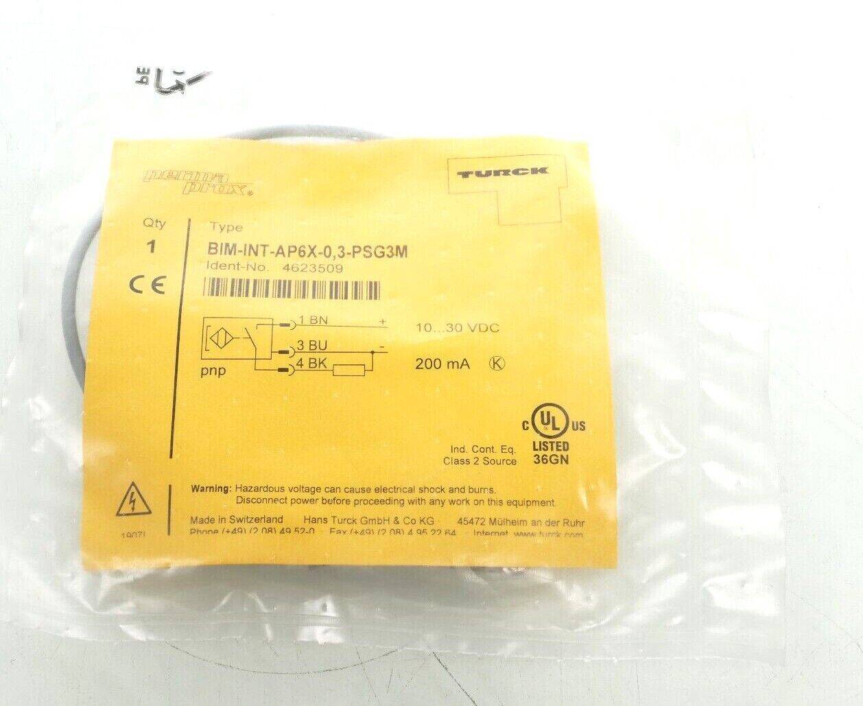 Turck Turck Magnetsensor BIM-INT-AP6X-0,3-PSG3M | 4623509 Turck Magnetsensor BIM-INT-AP6X-0,3-PSG3M | 4623509-0