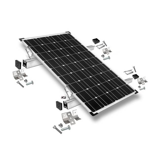 Befestigungskit mit Trapezklemmen für Blechdach 1 Solarpanel Rahmenhöhe 40mm