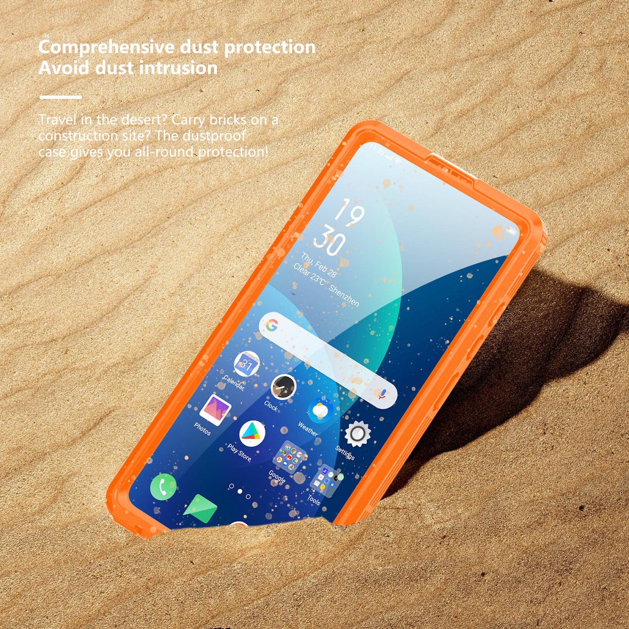 Handy Hülle Magsafe Wasserdicht für Samsung Galaxy S26 Ultra 5G 360 Grad Orange-3