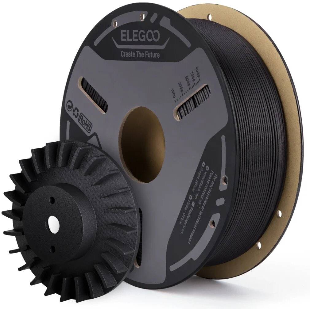 Elegoo PAHT-CF Carbon Fiber Filament, 1.75 mm, 1000 g, Schwarz-0
