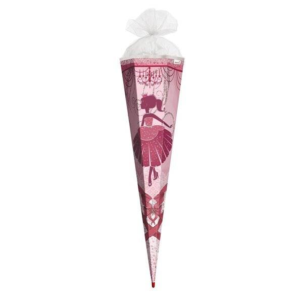 Schultüte Ballerina - sechseckig 85 cm mit Glitzer-1