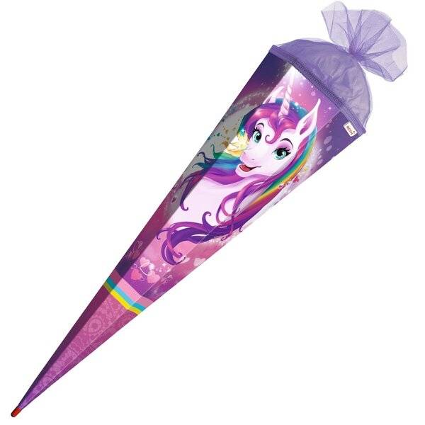 Schultüte Einhornportrait - sechseckig 85 cm-0