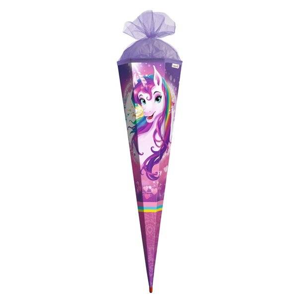 Schultüte Einhornportrait - sechseckig 85 cm-1