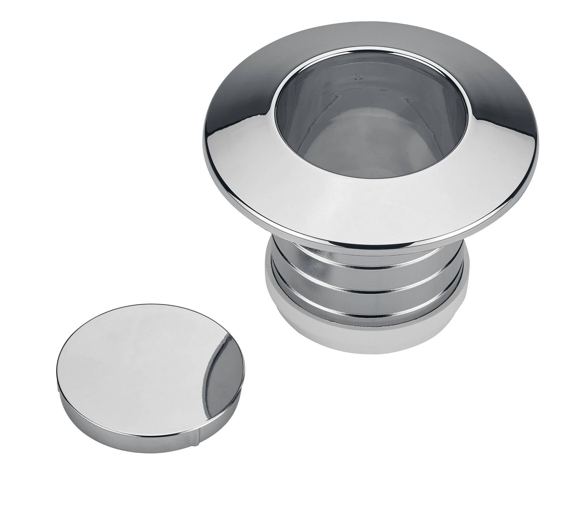Unterputz Wasserzähler-Schubrosette mit Blinddeckel, chrom, Ø140 mm, Manschette 110 mm-0