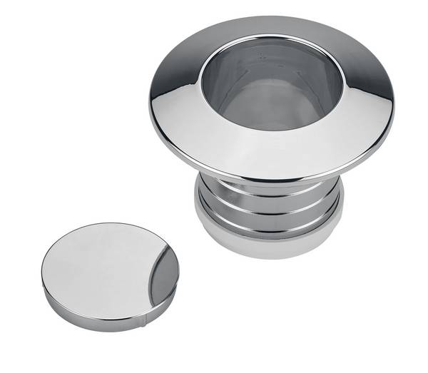 Unterputz Wasserzähler-Schubrosette mit Blinddeckel, chrom, Ø140 mm, Manschette 110 mm