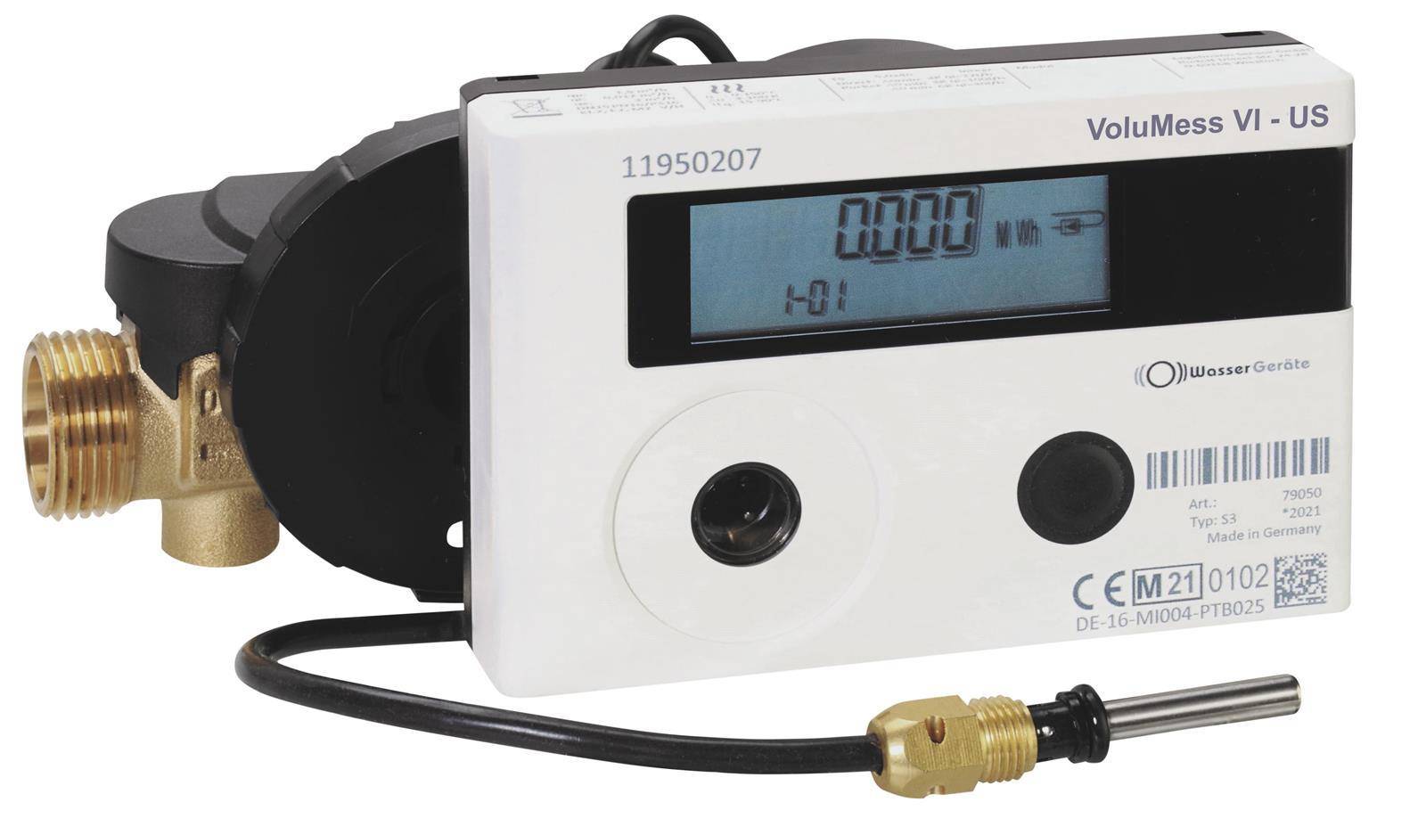 Wasser Gerate VoluMess VI Komfortversion – Ultraschallzähler Qn 1,5 1/2" Baulänge 110 mm inklusive Eichung-0