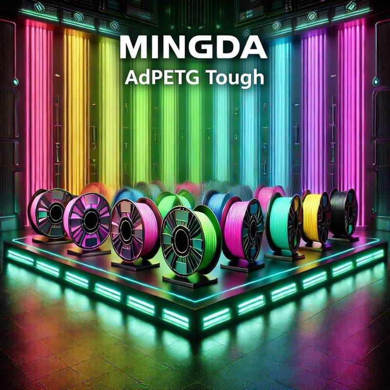 Mingda AdPETG Tough 3D-Druck Filament GOLD mm – 100% lichtdurchlässig, hohe Festigkeit-1