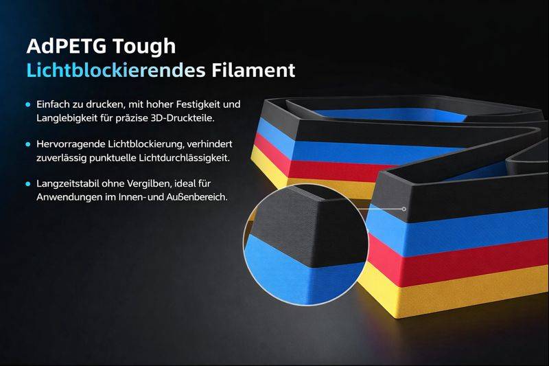 Mingda AdPETG Tough 3D-Druck Filament GOLD mm – 100% lichtdurchlässig, hohe Festigkeit-2