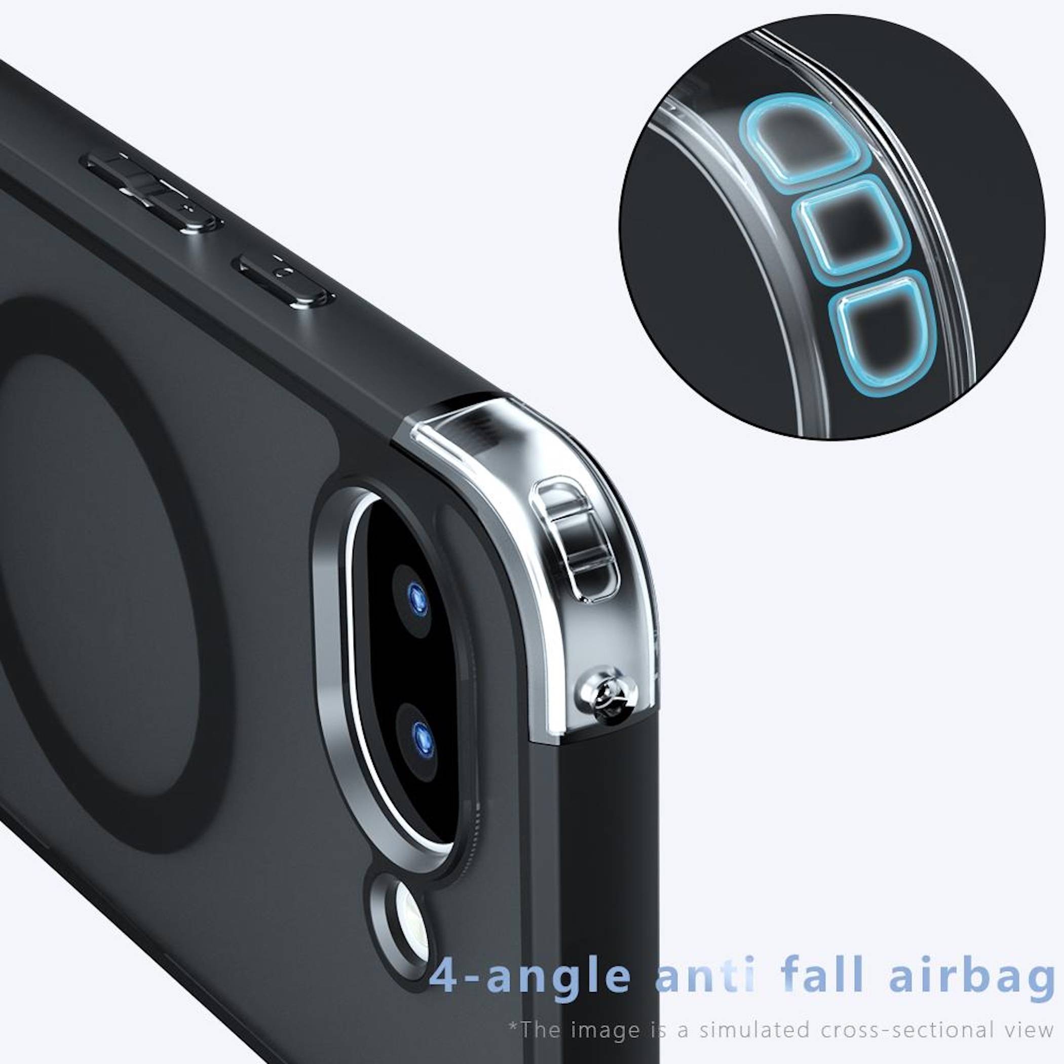 MagSafe Handy Hülle für Google Pixel 10a Schwarz Silikon Acryl Kunststoff-4