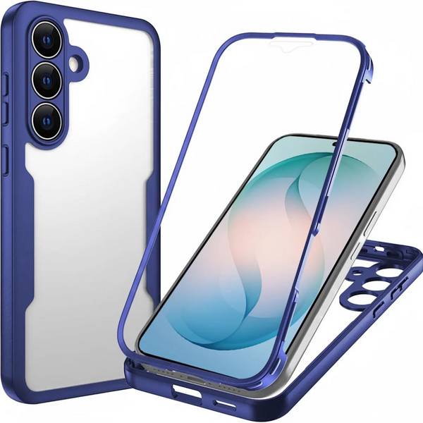 360 Grad Handyhülle für Samsung Galaxy A57 5G mit Display & Kameraschutz Blau