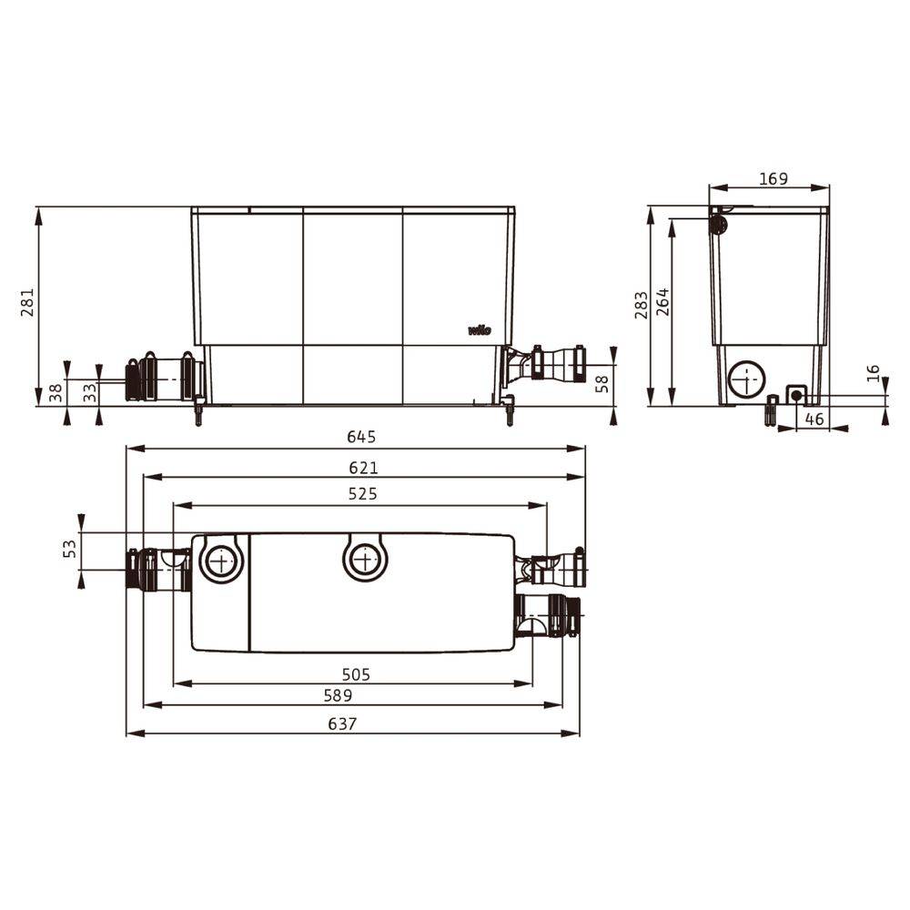 Wilo Abwasser-Kleinhebeanlage DrainLift MINI5-XS/C-EF, 230 V, 750 W, 1 Stk.-1