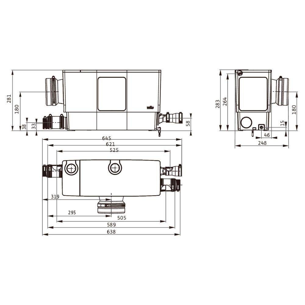 Wilo Abwasser-Kleinhebeanlage DrainLift MINI5-XS/WC-EF, 230 V, 700 W, 1 Stk.-1