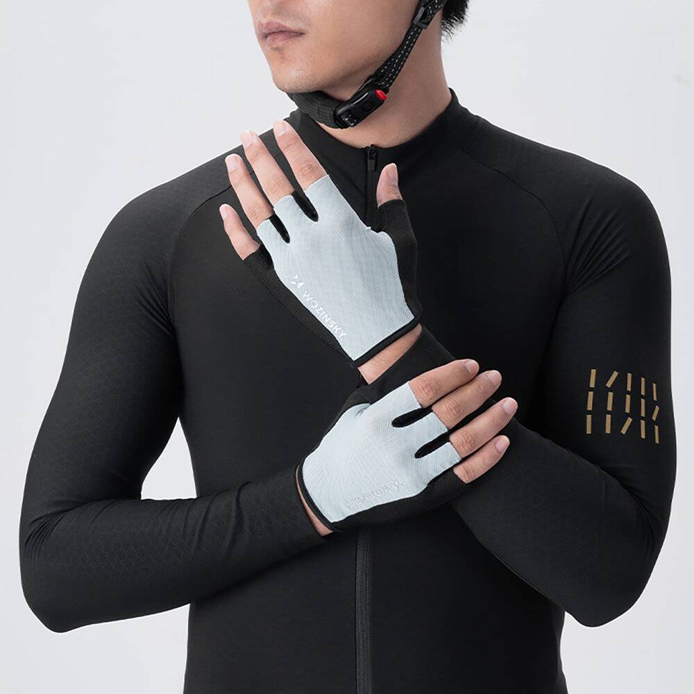 Wozinsky WRR-02L Fahrradhandschuhe Größe L - Grau-1