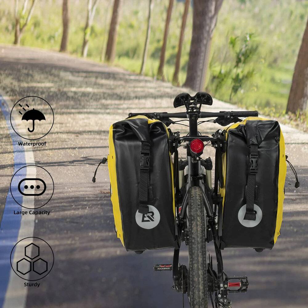 Rockbros 30140022005 Wasserdichte Fahrradtasche 25-32L - Gelb-3