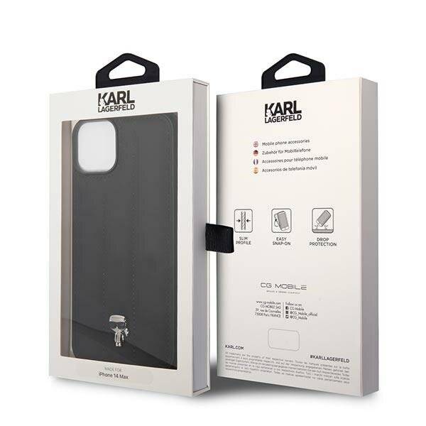 Karl Lagerfeld Puffy Ikonik Pin Case für iPhone 14 / 15 / 13 - Schwarz-1