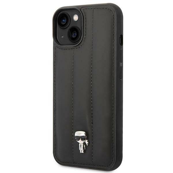 Karl Lagerfeld Puffy Ikonik Pin Case für iPhone 14 / 15 / 13 - Schwarz-2