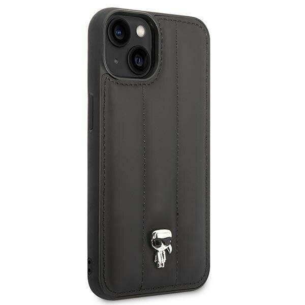 Karl Lagerfeld Puffy Ikonik Pin Case für iPhone 14 / 15 / 13 - Schwarz-4