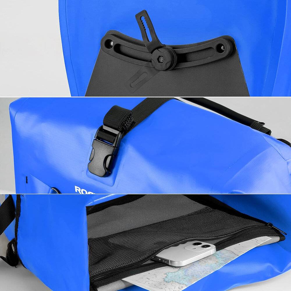 Rockbros 30140022004 Wasserdichte Fahrradtasche 25-32L - Blau-3