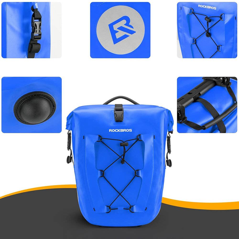 Rockbros 30140022004 Wasserdichte Fahrradtasche 25-32L - Blau-4
