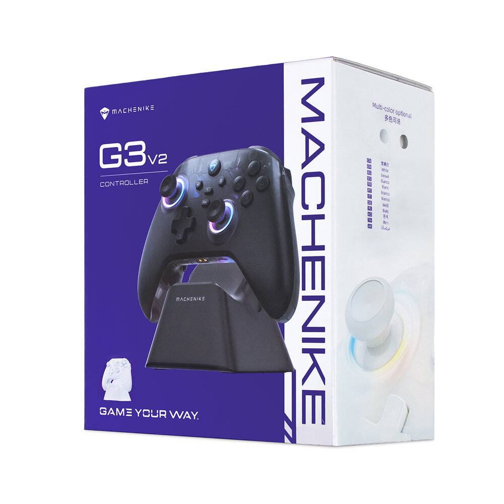 Machenike G3 V2 Kabelloser Gamecontroller mit Ladestation – Schwarz-1