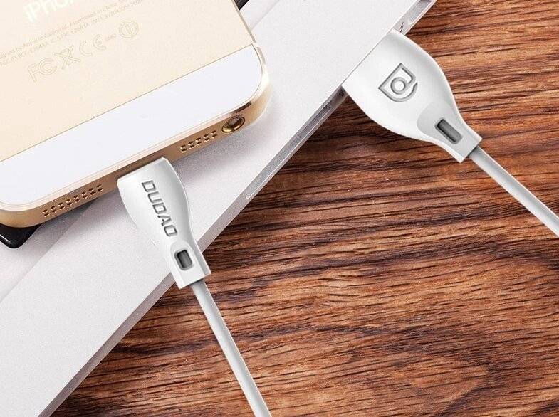 Dudao USB-/ Lightning Kabel 2,4 A 1 m weiß (L4L 1 m weiß)-1