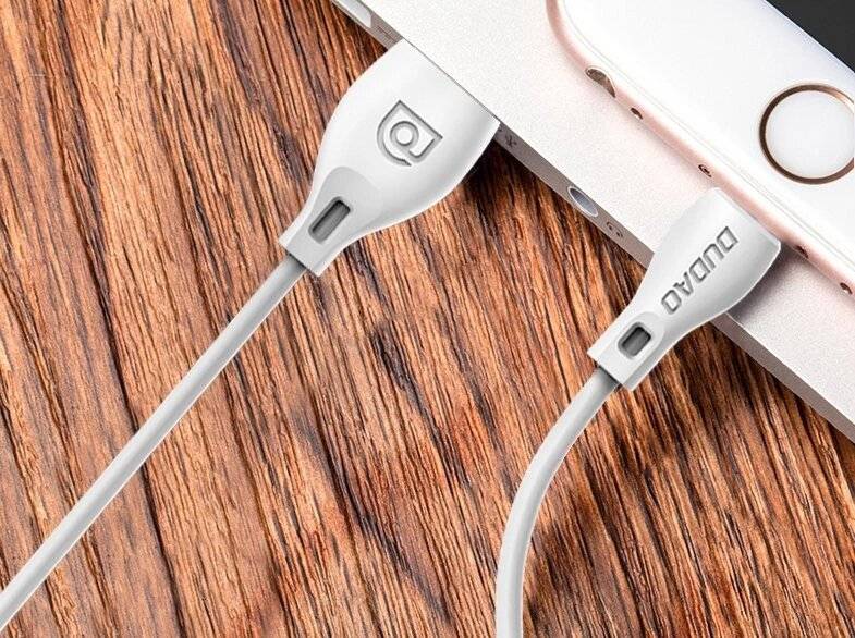 Dudao USB-/ Lightning Kabel 2,4 A 1 m weiß (L4L 1 m weiß)-2