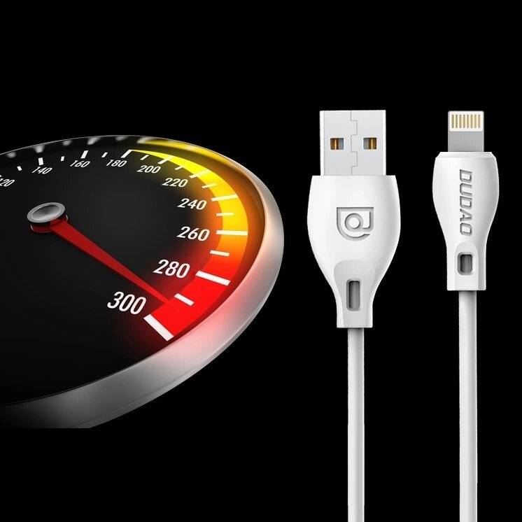 Dudao USB-/ Lightning Kabel 2,4 A 1 m weiß (L4L 1 m weiß)-4