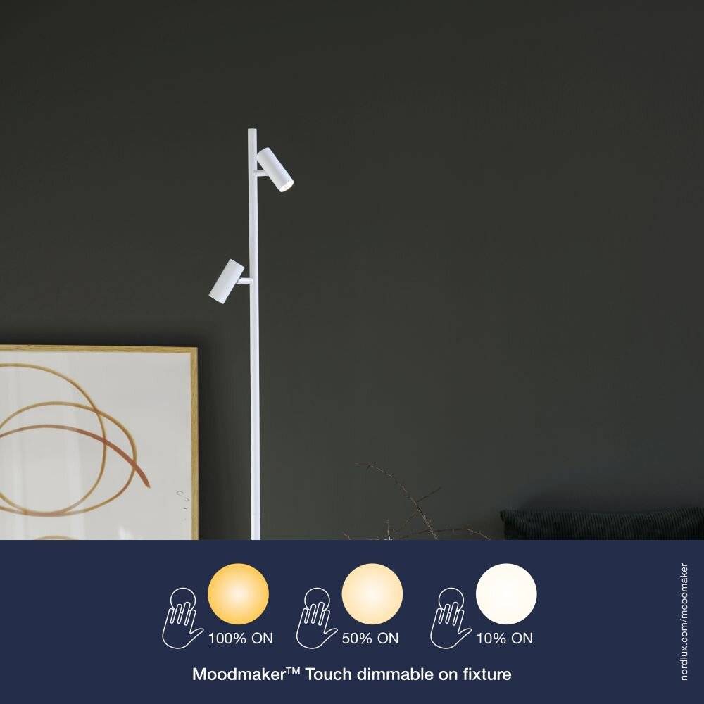 Preisbild für LED Stehleuchte Omari in Weiß 2x 3,2W 720lm