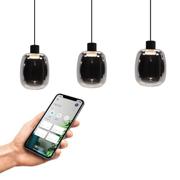 Eglo Connect.Z Smart Pendelleuchte Molochio-Z Stahl Schwarz 11.1W 1500lm - 827-865 Abstimmbares W