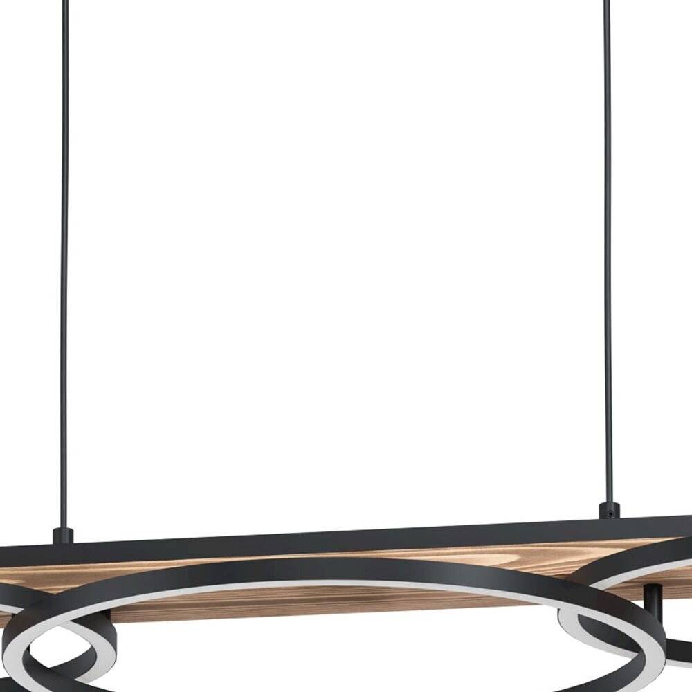 Symbolbild für Eglo Pendelleuchte Boyal Holz Schwarz, Rostig 40.5W 3600lm - 830 Warmweiß | Dimmbar