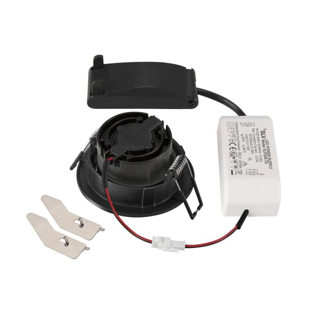 Symbolbild für SLV New Tria 68 Spot Aluminium Schwarz Rund 8.3W 750lm 60D - 930 Warmweiß | Ausschnitt 68mm - Höc