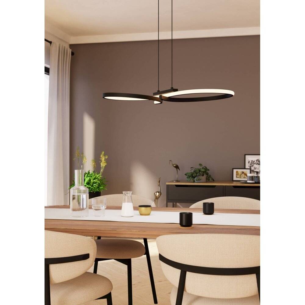 Symbolbild für Eglo Pendelleuchte Serpins Stahl Schwarz 21W 2500lm - 830 Warmweiß
