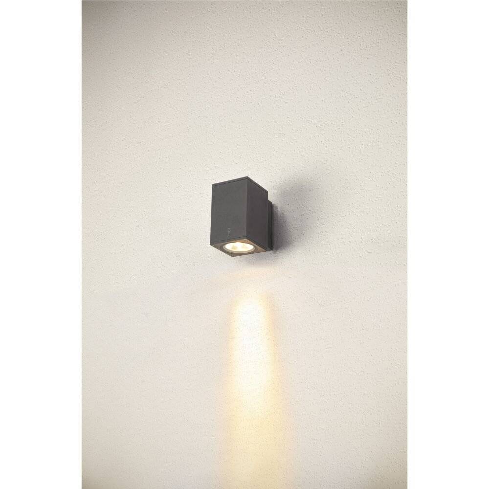 Symbolbild für SLV Enola M Wandleuchte Aluminium Grau Quadrat 11W 980lm - 940 Kaltweiß | Außenbeleuchtung - IP65