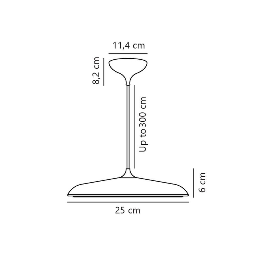Symbolbild für DFTP by Nordlux Artist 25 Pendelleuchte Metall Bernstein 15W 1000lm - 930 Warmweiß | Höchste Farb