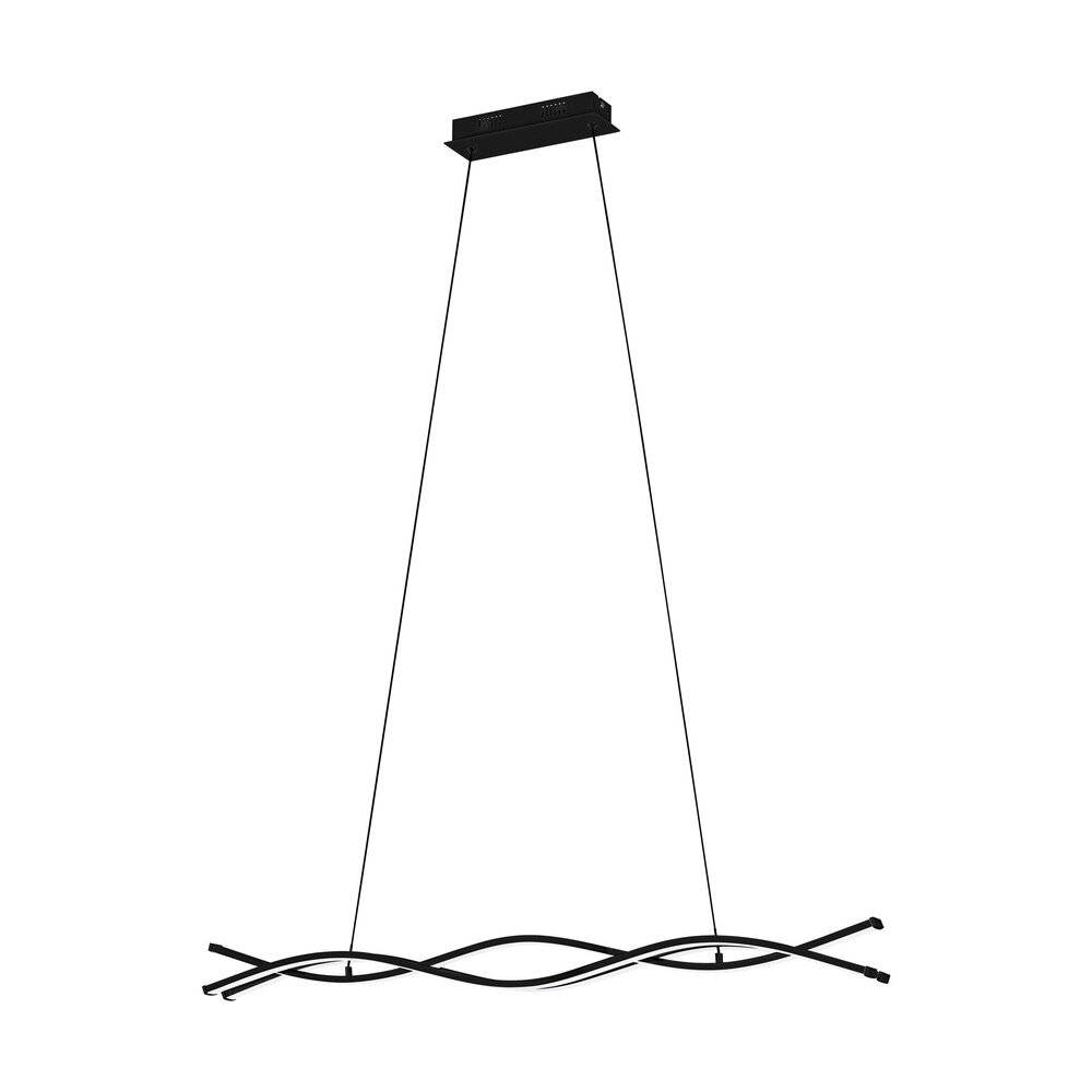 Eglo Pendelleuchte Lasana 3 Stahl Aluminium Schwarz 11W 1500lm - 830 Warmweiß | IP20-0