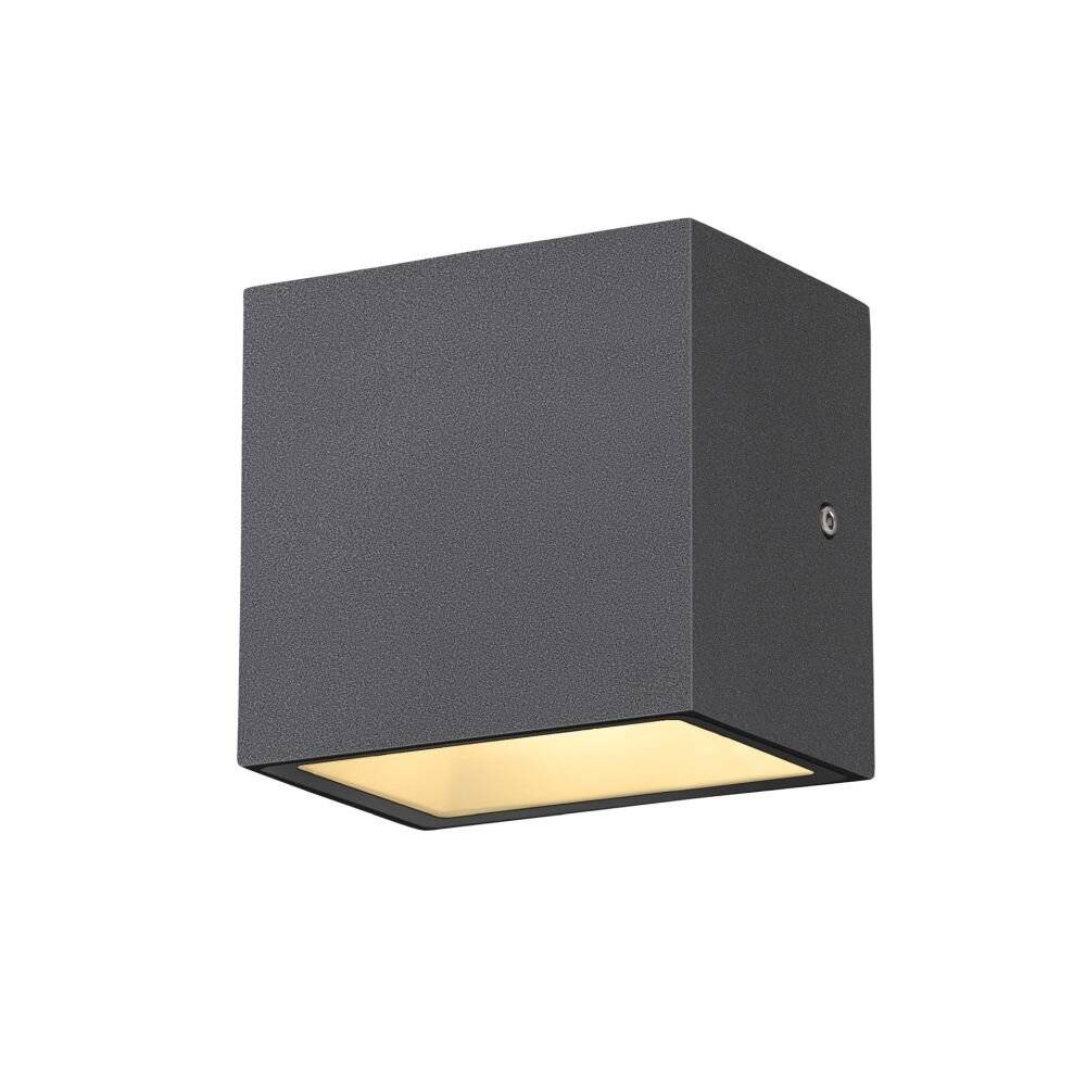 Preisbild für SLV SITRA S - Wandaufbauleuchte (580/620 lm Lichtstrom | IP44 | 6,2W | 50.000h Lebensdauer | 7 kWh/1.000h) - anthrazit