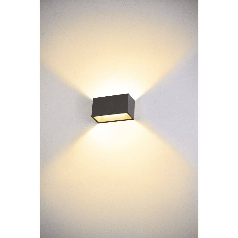 Symbolbild für SLV Sitra M Up/Down Wandleuchte Aluminium Grau 14W 1880lm - 830-840 CCT | Außenbeleuchtung - IP65