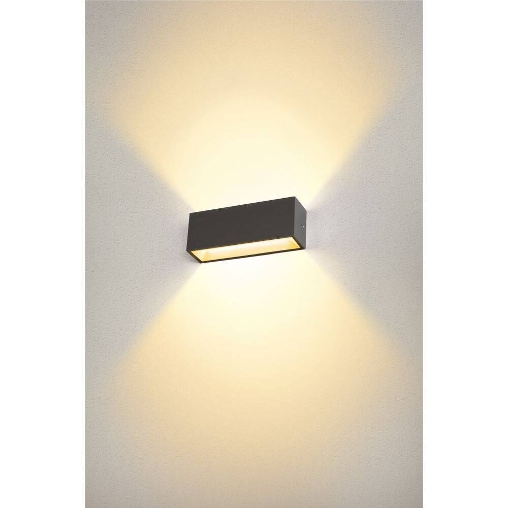 Symbolbild für SLV Sitra L WL Up/Down, Wandbeleuchtung für den Außenbereich, Anthrazit, Aluminium, IP44, Fassade, Garage, I