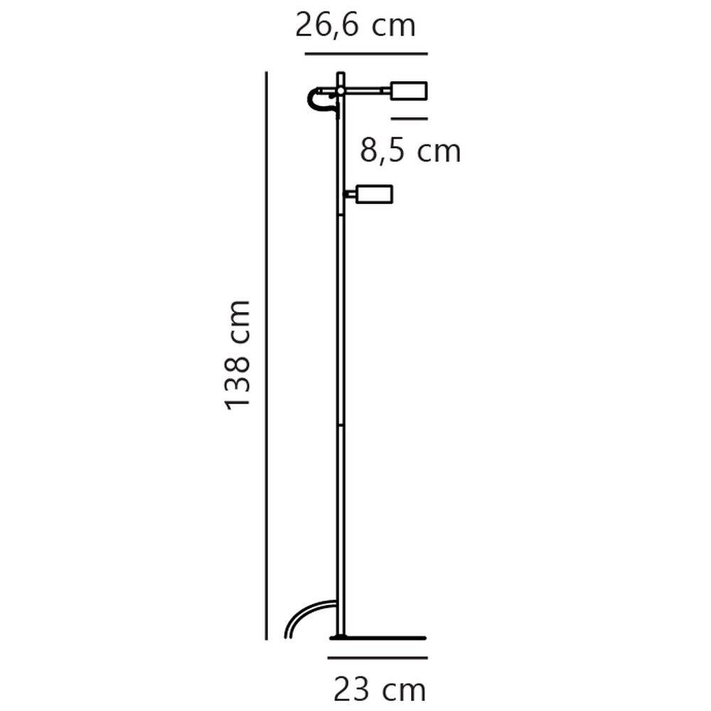 Symbolbild für LED Stehleuchte Clyde in Schwarz 2x 5W 700lm