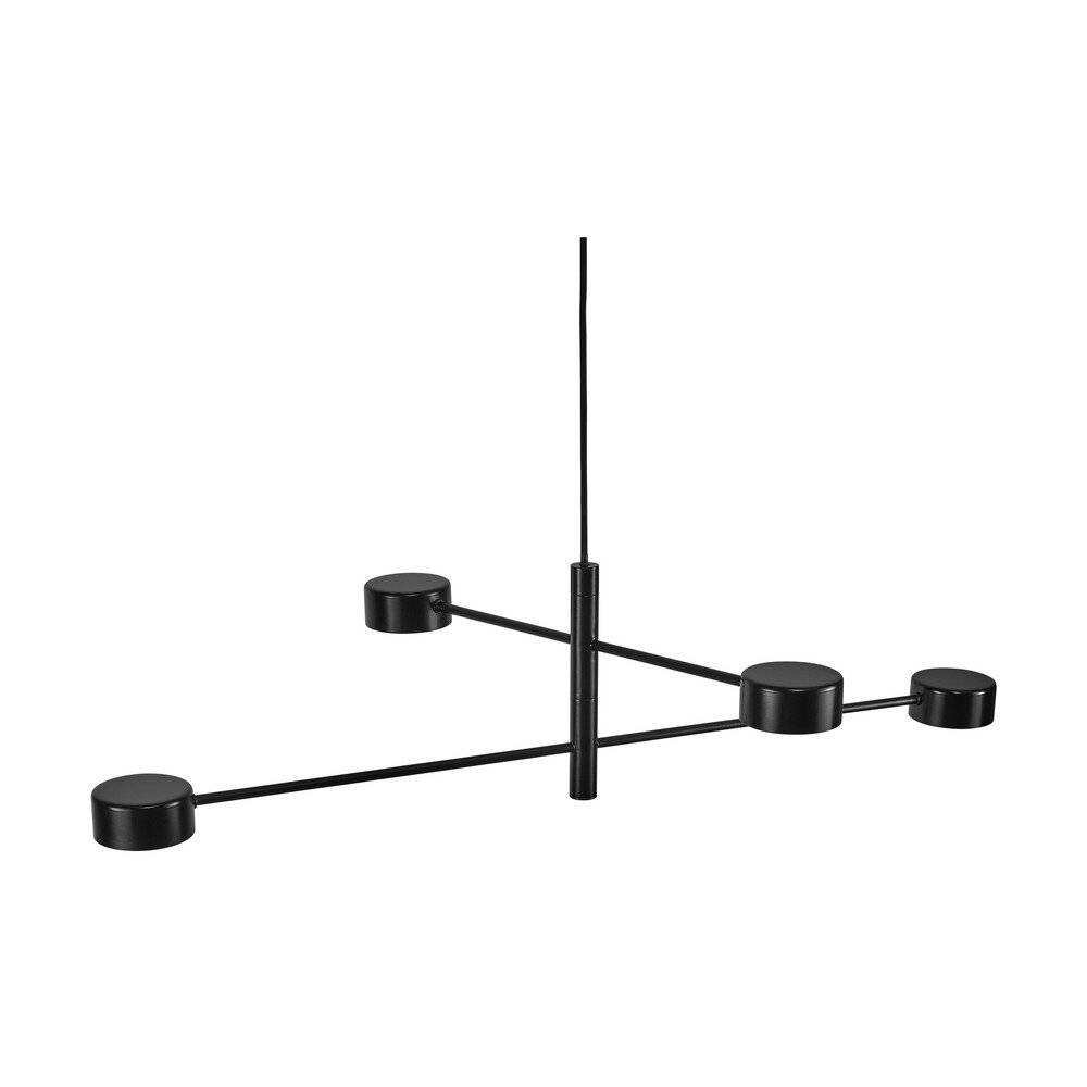 Preisbild für Nordlux Pendelleuchte Clyde Metall Schwarz 16W 1180lm - 827 Extra Warmweiß | IP20 - 3-Stufen Dimm