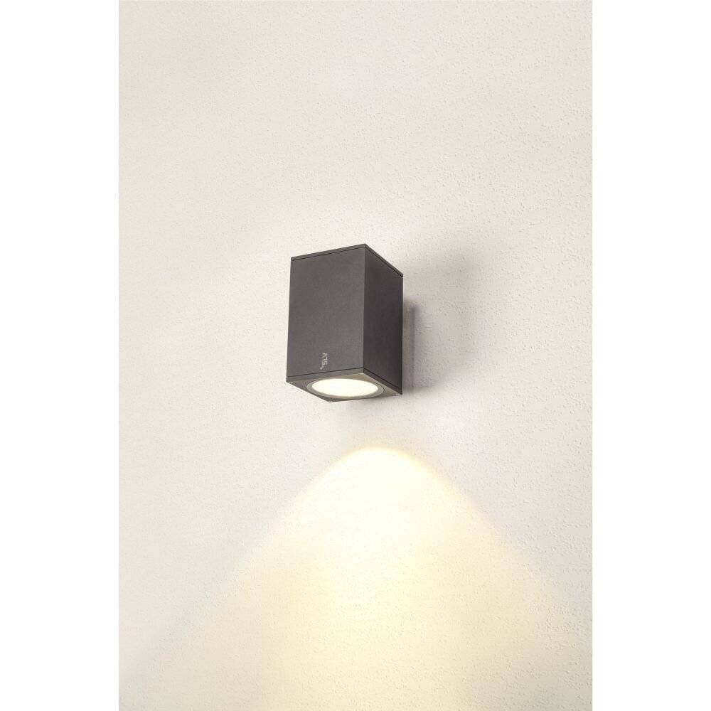 Symbolbild für SLV Enola L Wandleuchte Aluminium Grau Quadrat 36W 3700lm - 930-940 CCT | Außenbeleuchtung - IP65