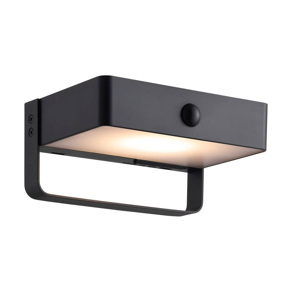Nordlux Saulio Wandleuchte Aluminium Schwarz 4.45W 370lm - 830 Warmweiß | IP44 - Solar-0