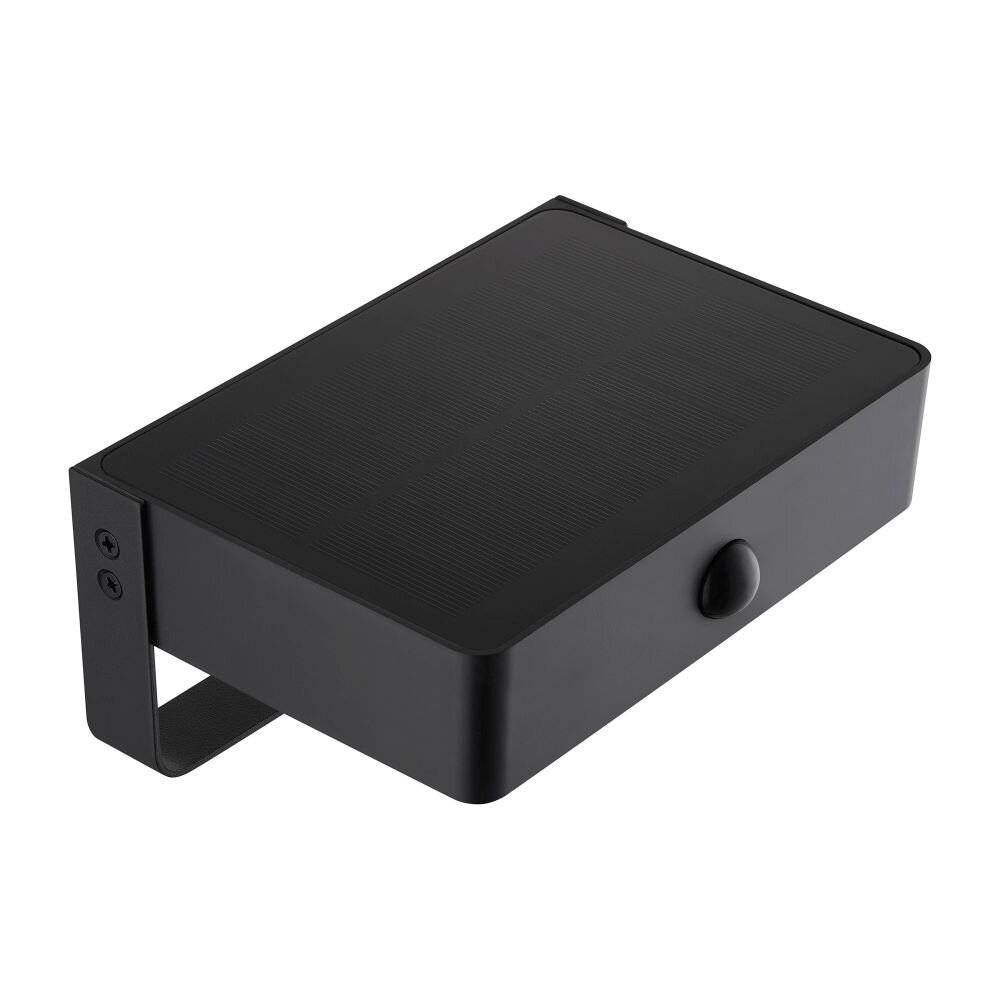 Preisbild für Nordlux Saulio Wandleuchte Aluminium Schwarz 4.45W 370lm - 830 Warmweiß | IP44 - Solar