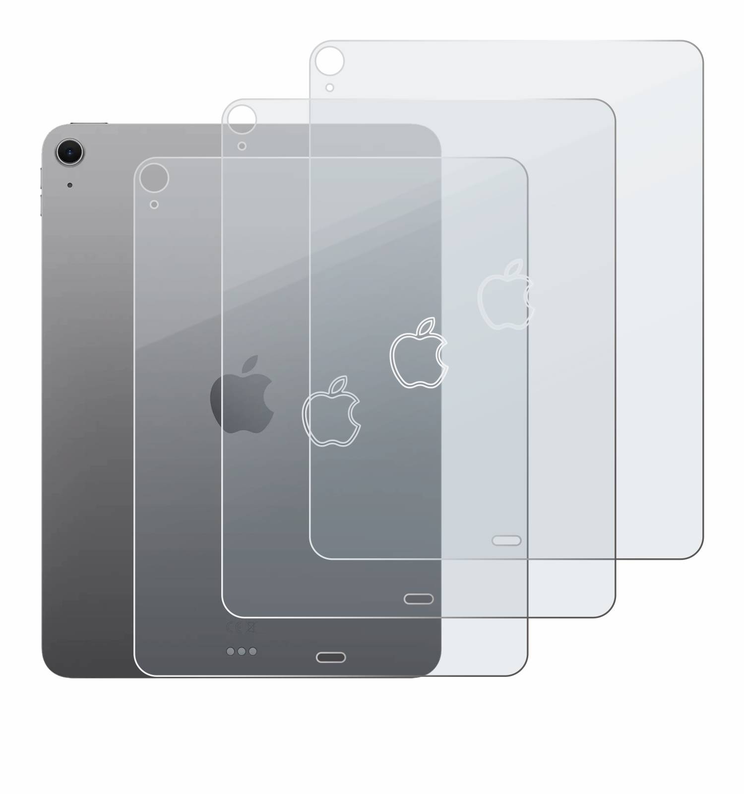 3x BROTECT Entspiegelungs Schutzglas für Apple iPad Air 13" M4 2026 (Rückseite) Schutzfolie Panzer Folie Glas matt-3