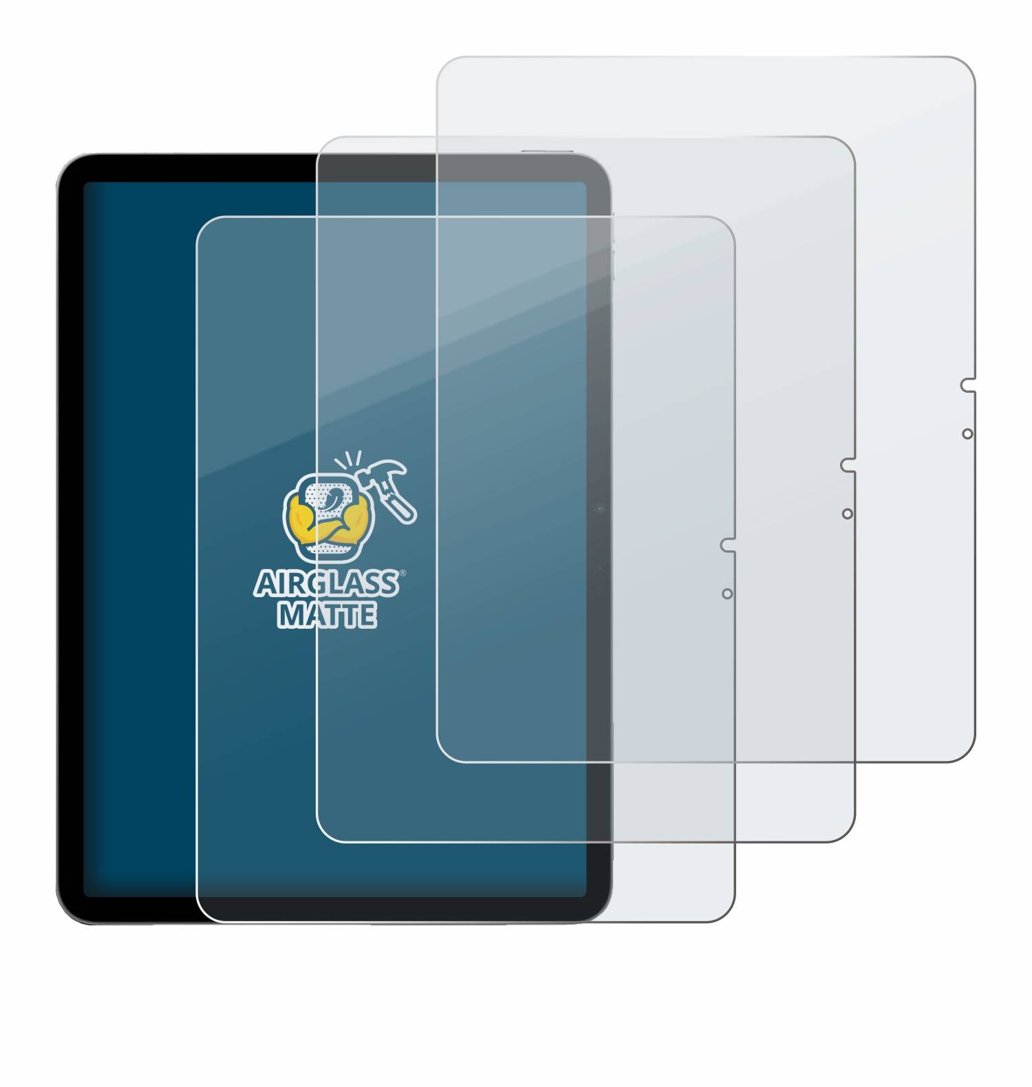 3x BROTECT Entspiegelungs Schutzglas für Apple iPad Air 13" M4 2026 (Hochformat) Schutzfolie Panzer Folie Glas matt-3