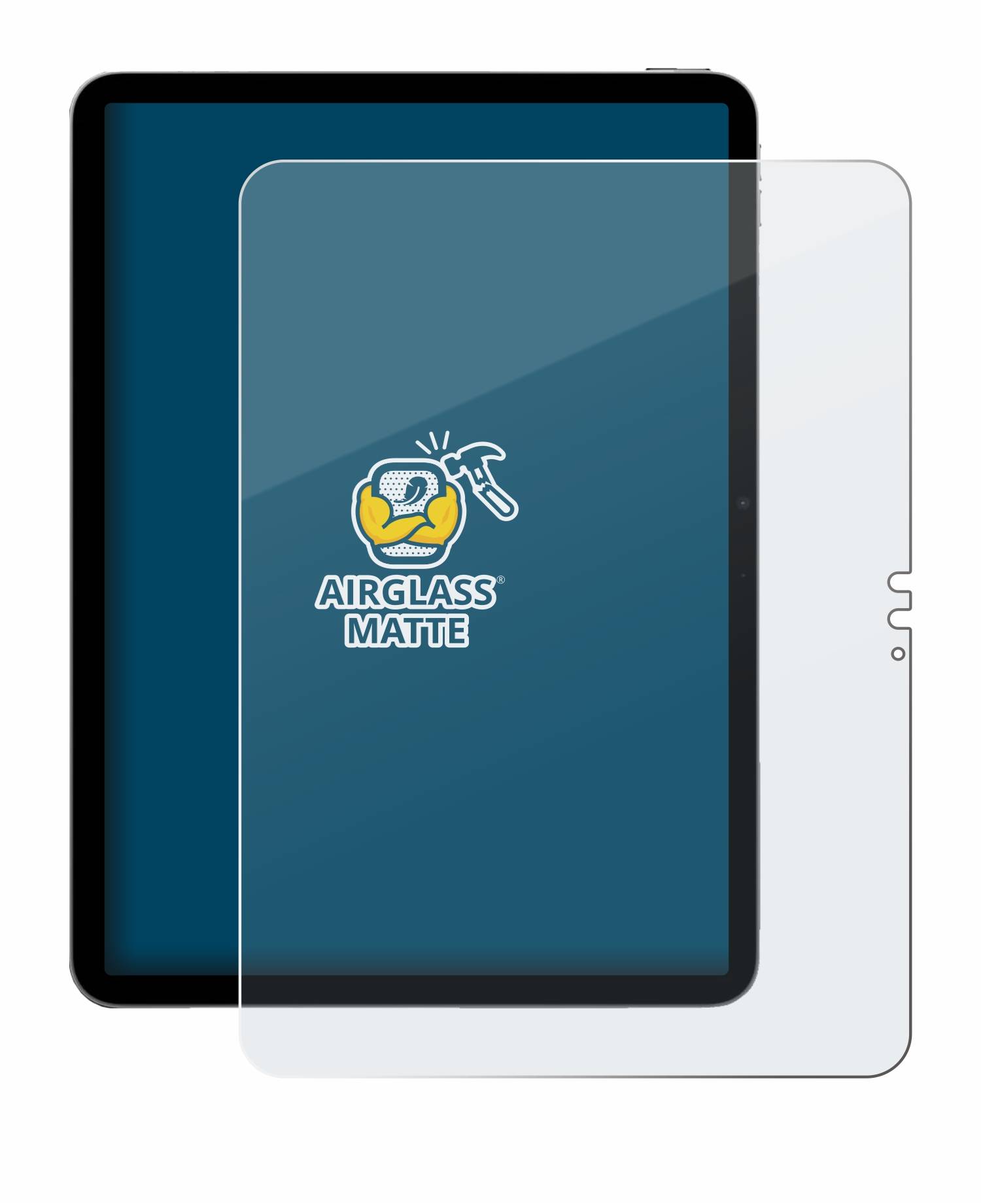 BROTECT Entspiegelungs Schutzglas für Apple iPad Air 11" M4 2026 (Hochformat) Schutzfolie Panzer Folie Glas Schutz matt-3
