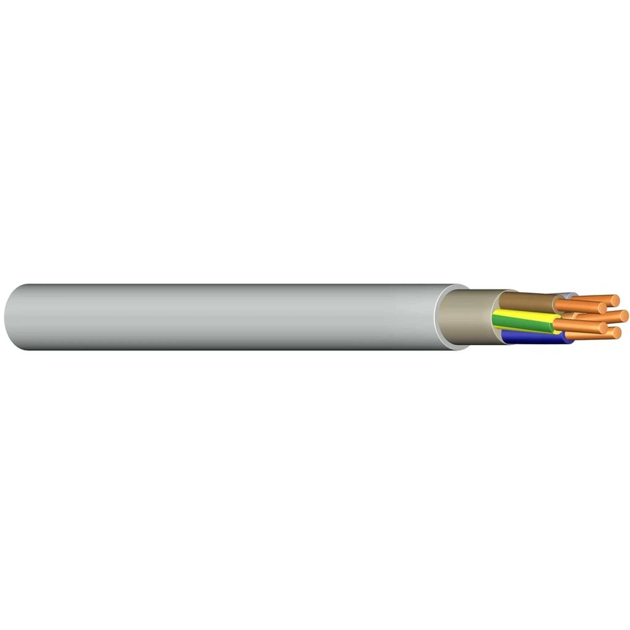 Meinhart PVC Mantelleitung, YM-J, 5x4, RE, hellgrau, Bund mit 50m-0