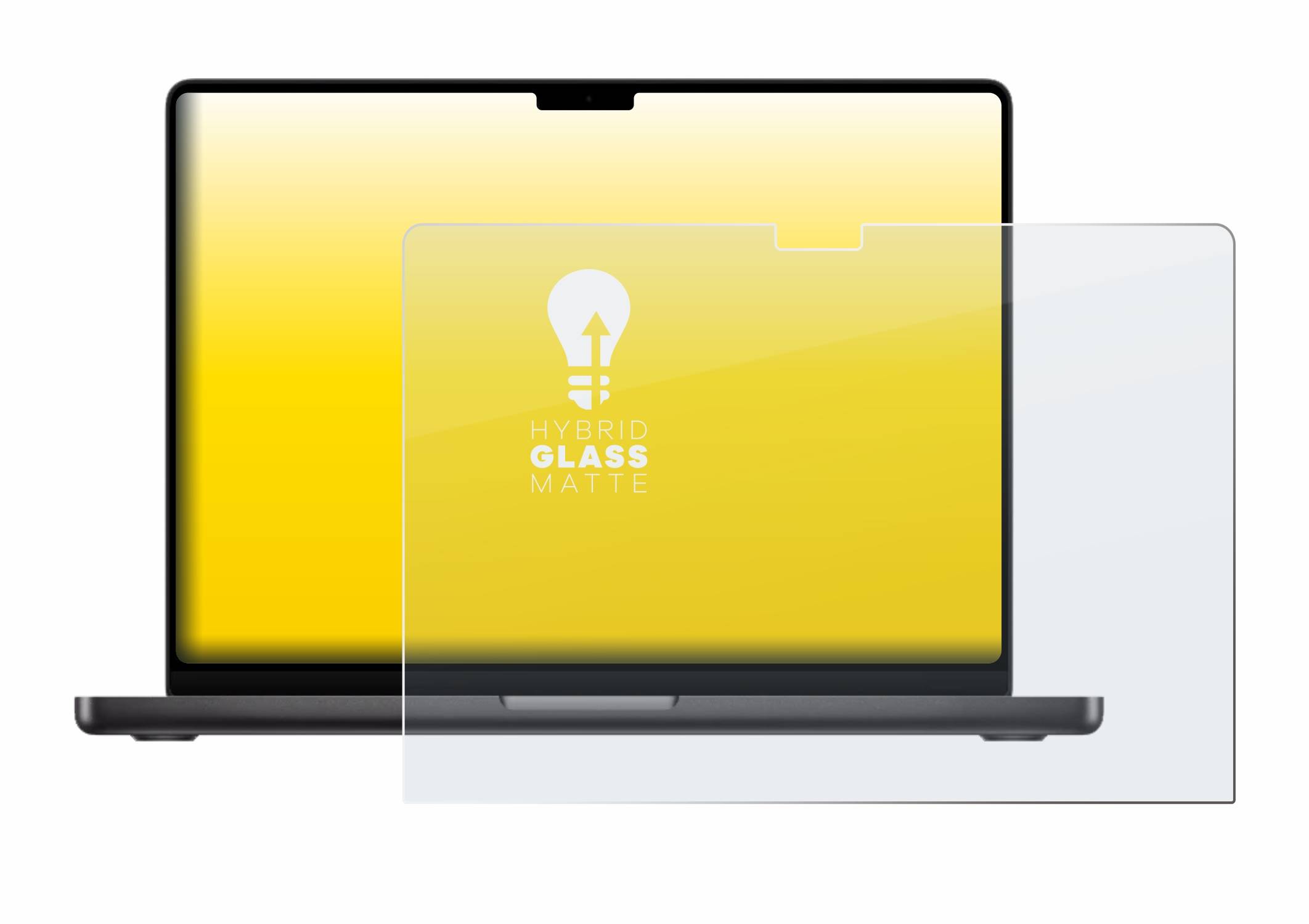 upscreen Entspiegelungs Schutzglas für Apple MacBook Pro 16" M5 2026 Schutzfolie Panzer Folie Glas Display Schutz matt-3