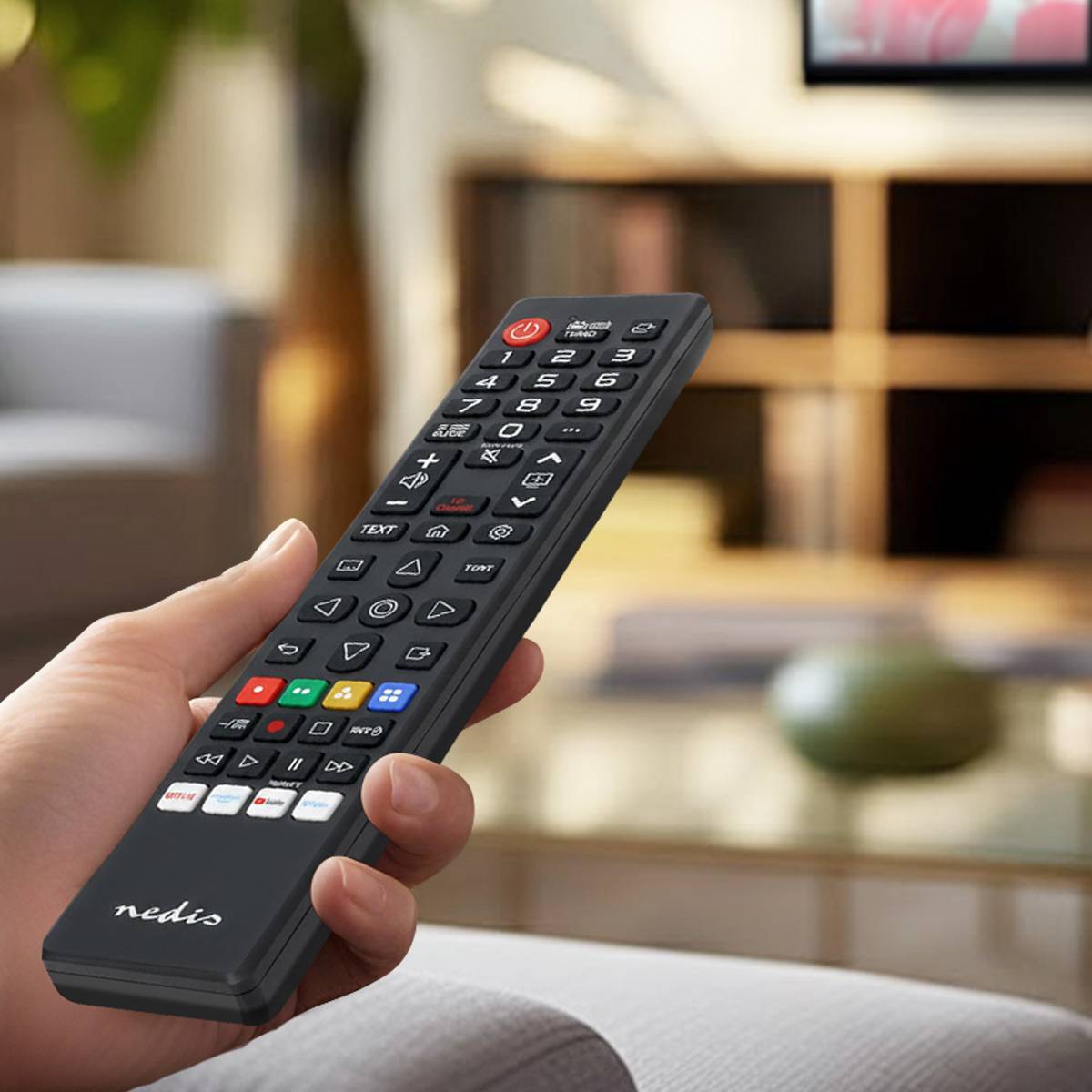 Nedis Ersatz Fernbedienung TVRC45LGBK-3