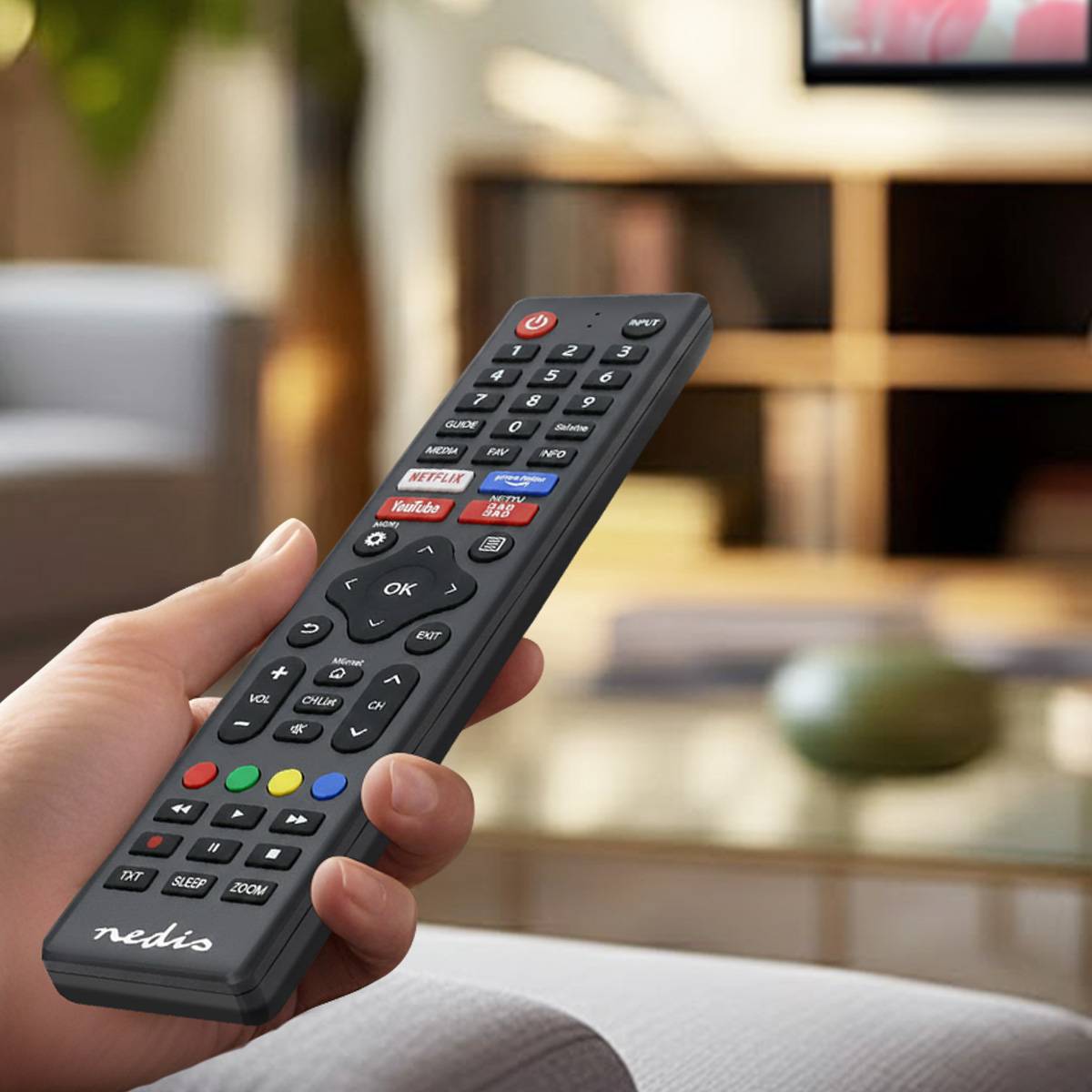 Nedis Ersatz Fernbedienung TVRC45HIBK-3